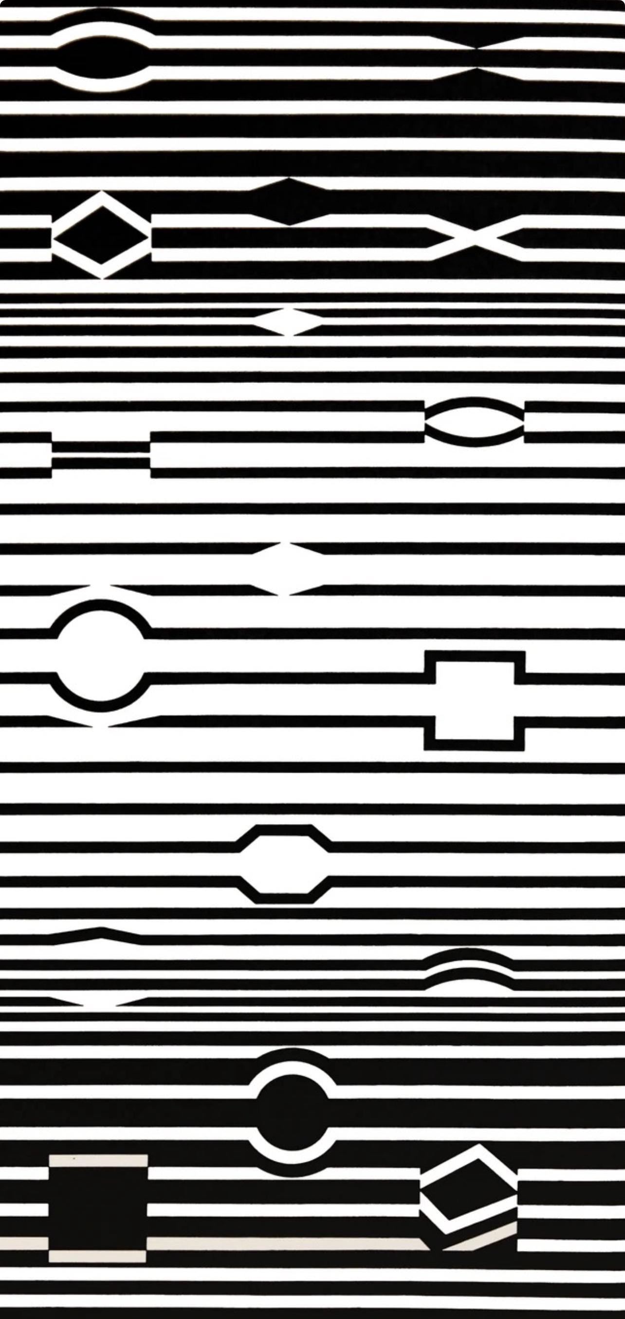 Victor Vasarely, Composition, Ondulatoires, Hliogravure