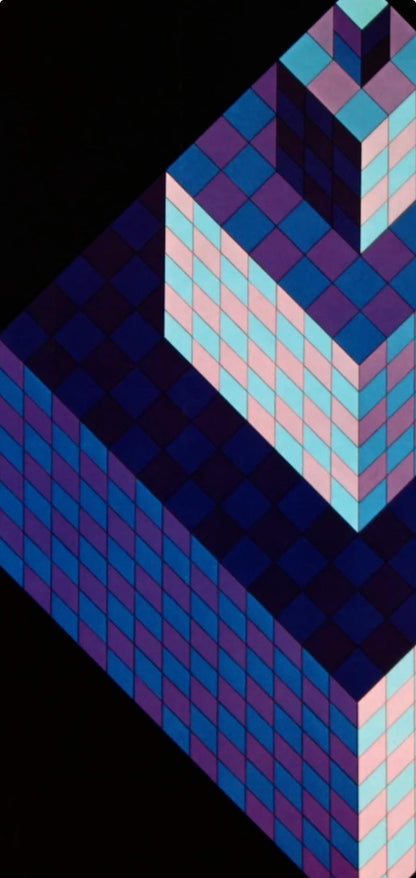 Victor Vasarely, Composition, Hexagone, Hliogravure
