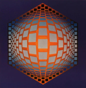 Victor Vasarely, Composition, Hexagone, Hliogravure