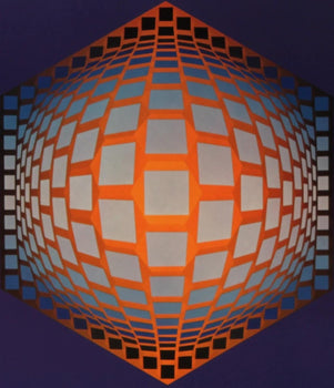 Victor Vasarely, Composition, Hexagone, Hliogravure