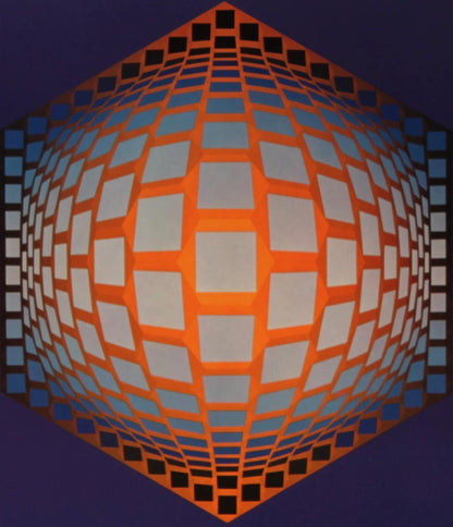 Victor Vasarely, Composition, Hexagone, Hliogravure