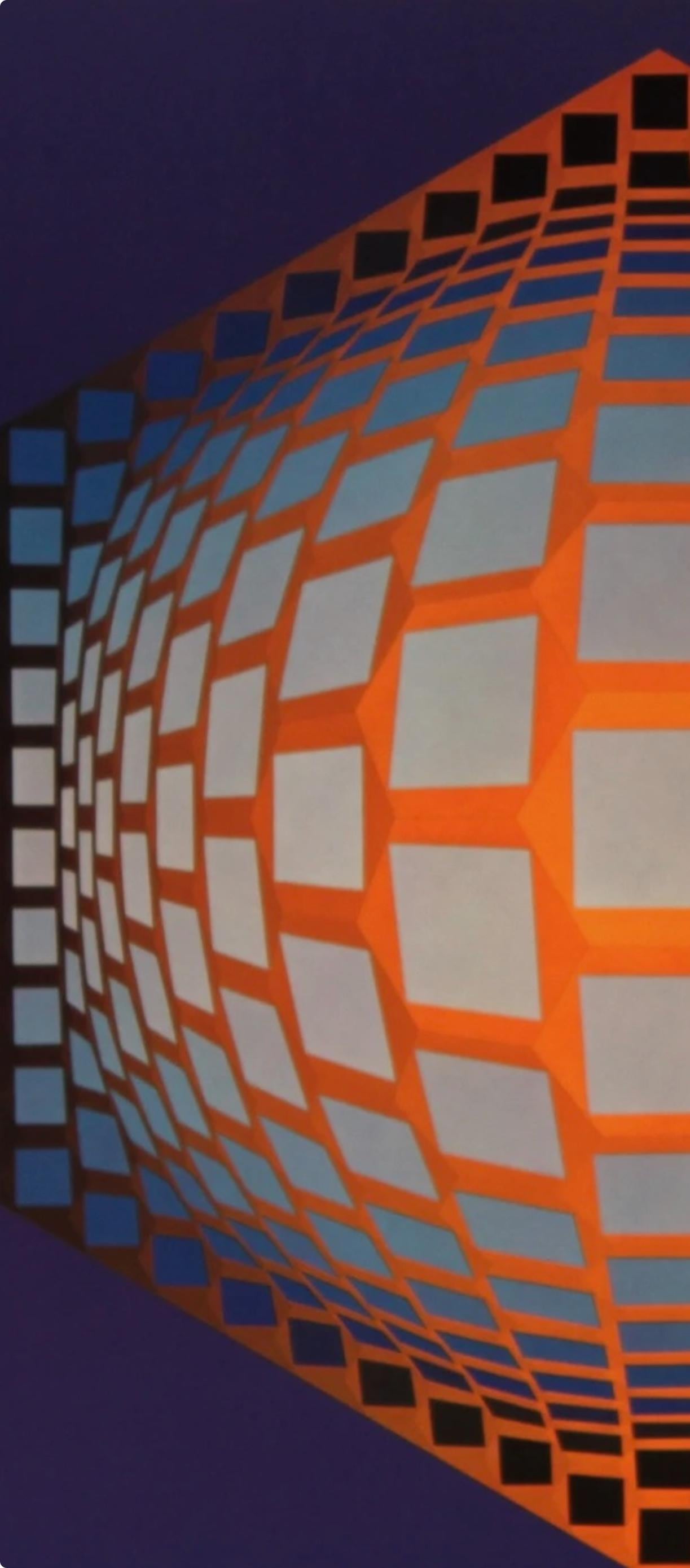 Victor Vasarely, Composition, Hexagone, Hliogravure