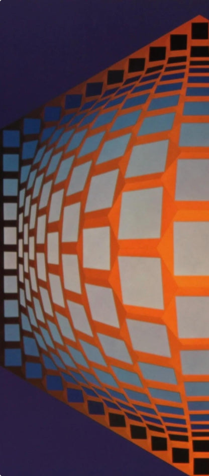 Victor Vasarely, Composition, Hexagone, Hliogravure
