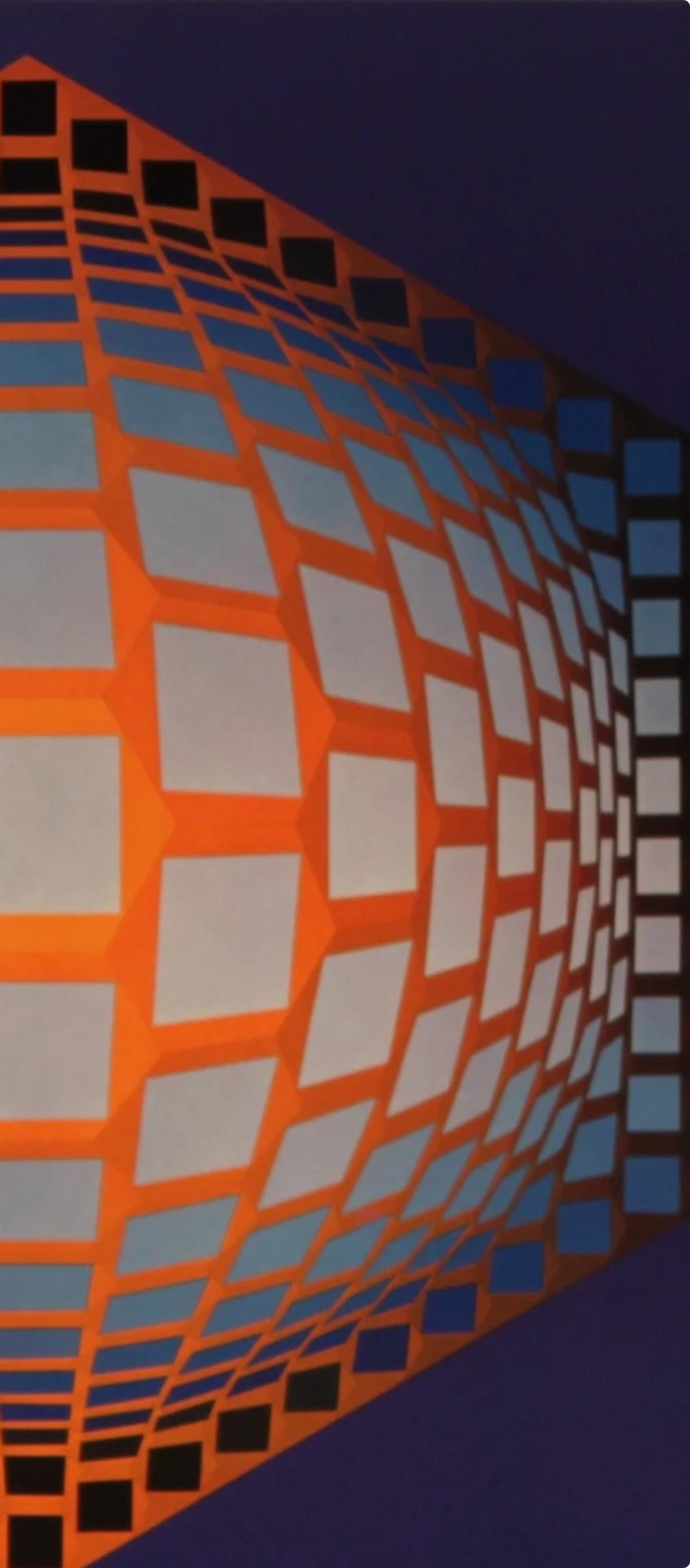 Victor Vasarely, Composition, Hexagone, Hliogravure