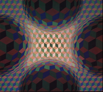 Victor Vasarely, Composition, Hexagone, Hliogravure