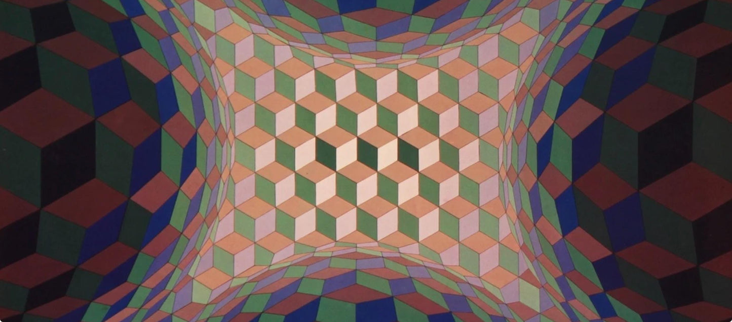 Victor Vasarely, Composition, Hexagone, Hliogravure