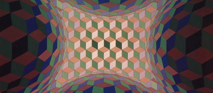 Victor Vasarely, Composition, Hexagone, Hliogravure