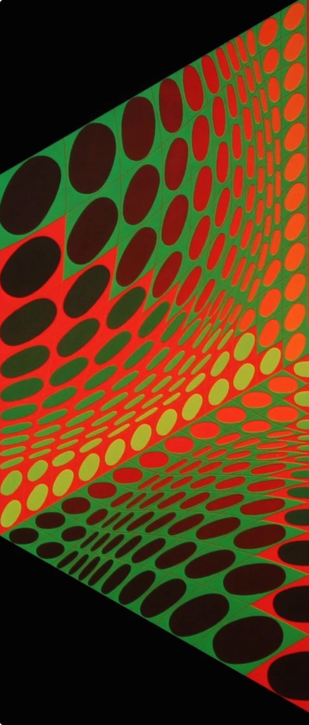 Victor Vasarely, Composition, Hexagone, Hliogravure