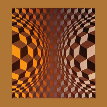 Victor Vasarely, Composition, Hexagone, Hliogravure
