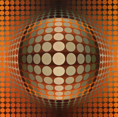 Victor Vasarely, Composition, Damier, Hliogravure