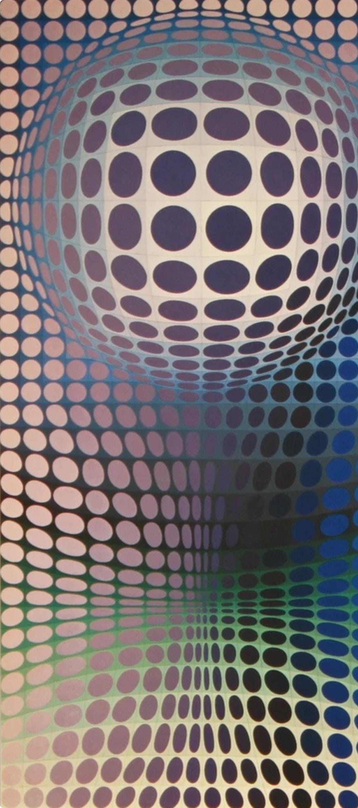 Victor Vasarely, Composition, Damier, Hliogravure