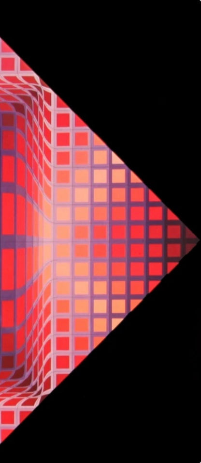 Victor Vasarely, Composition, Damier, Hliogravure