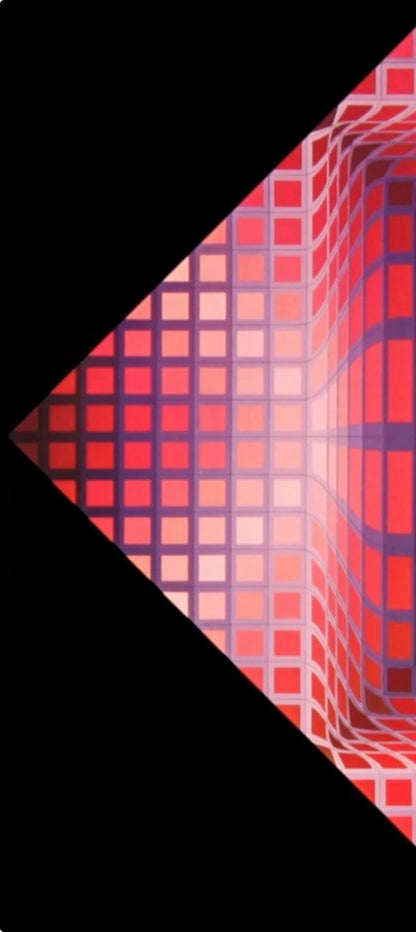 Victor Vasarely, Composition, Damier, Hliogravure