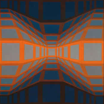Victor Vasarely, Composition, Damier, Hliogravure