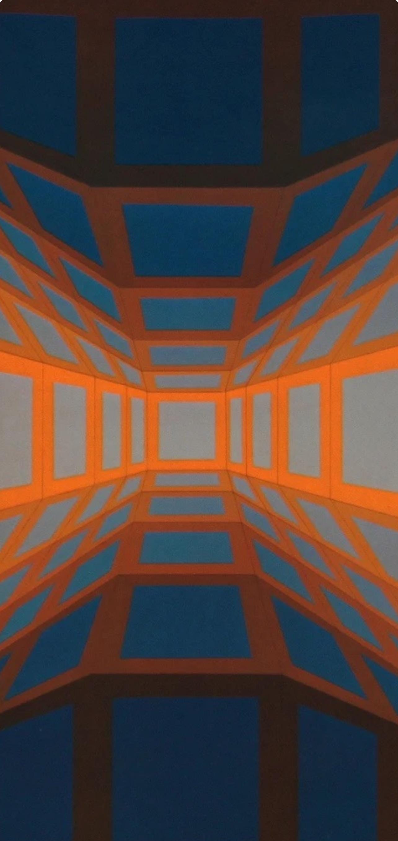 Victor Vasarely, Composition, Damier, Hliogravure