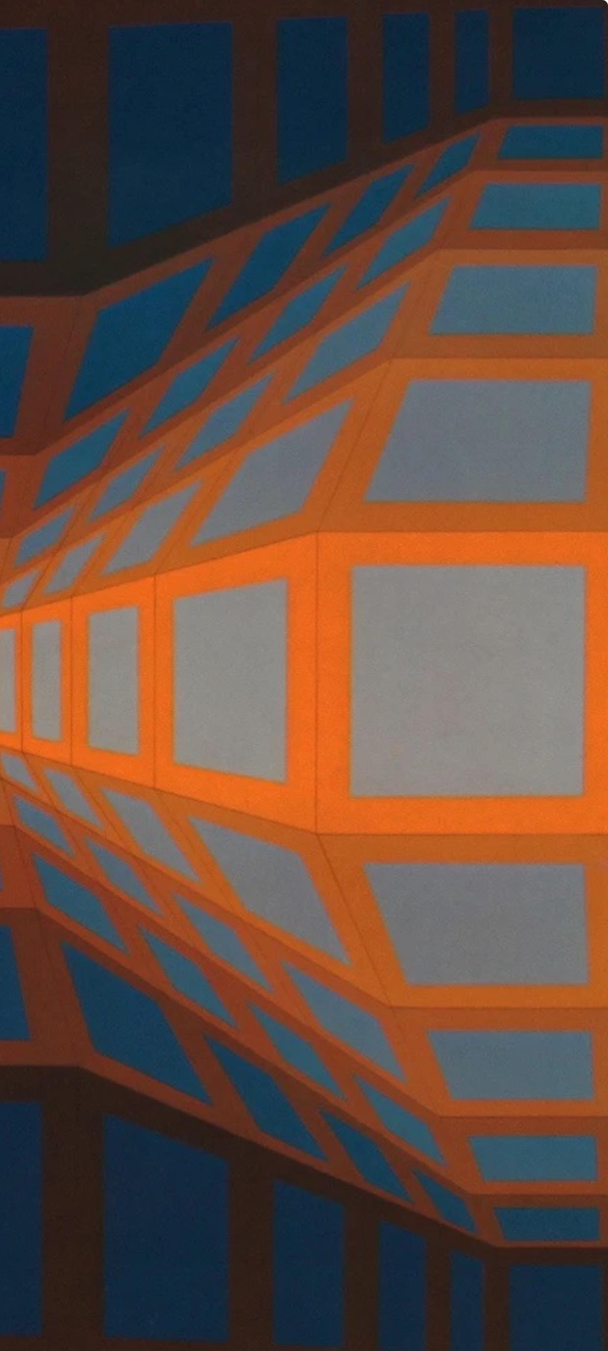 Victor Vasarely, Composition, Damier, Hliogravure