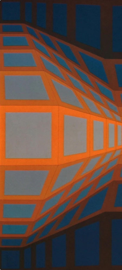 Victor Vasarely, Composition, Damier, Hliogravure