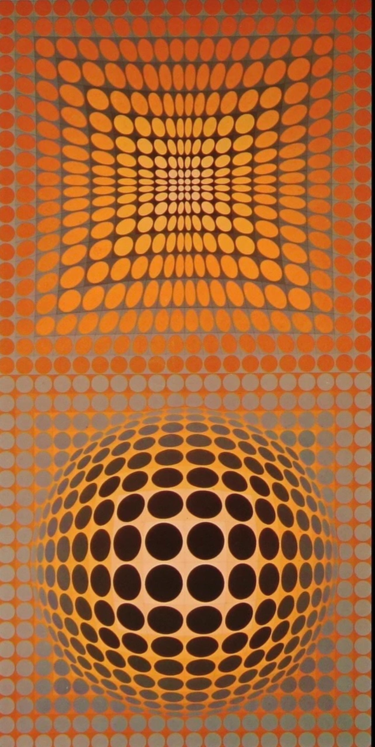 Victor Vasarely, Composition, Damier, Hliogravure