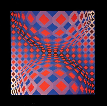 Victor Vasarely, Composition, Octogone, Hliogravure