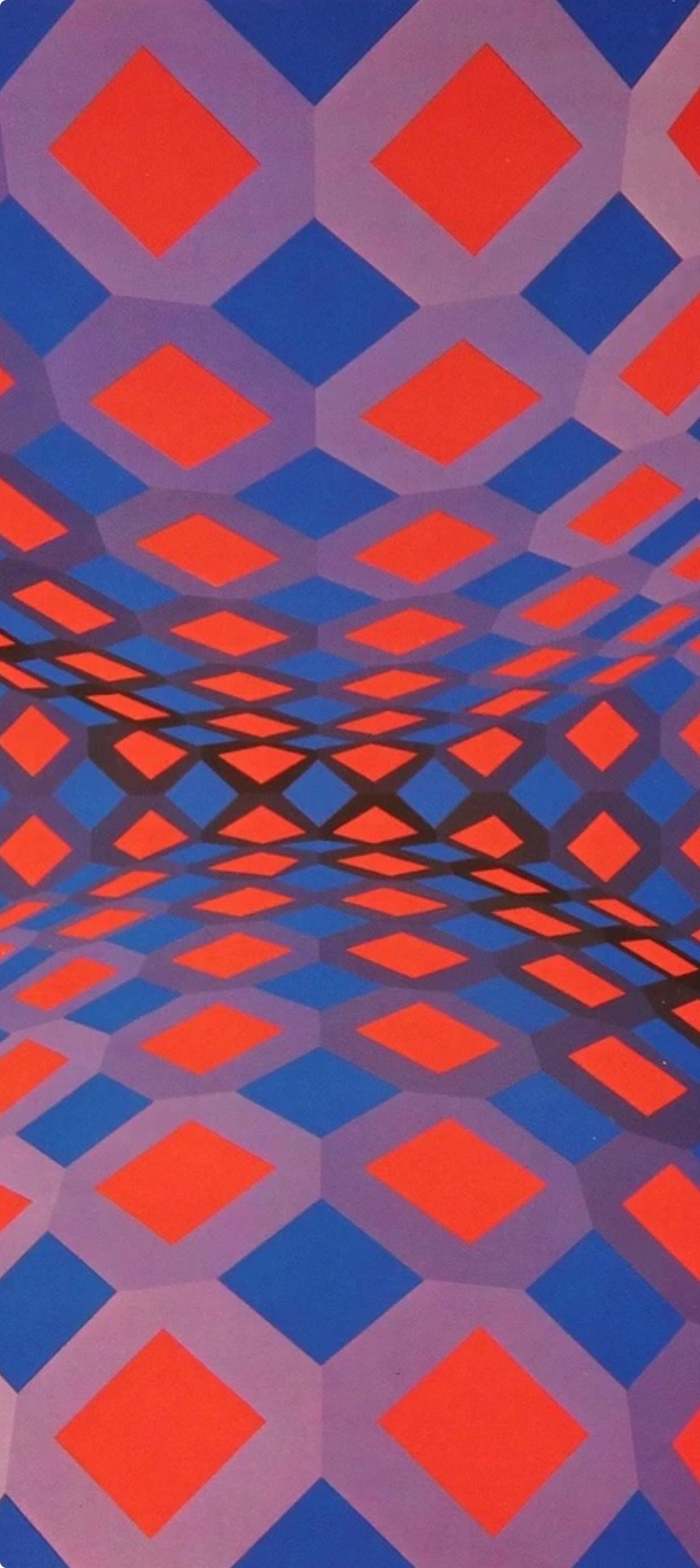 Victor Vasarely, Composition, Octogone, Hliogravure