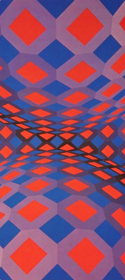 Victor Vasarely, Composition, Octogone, Hliogravure