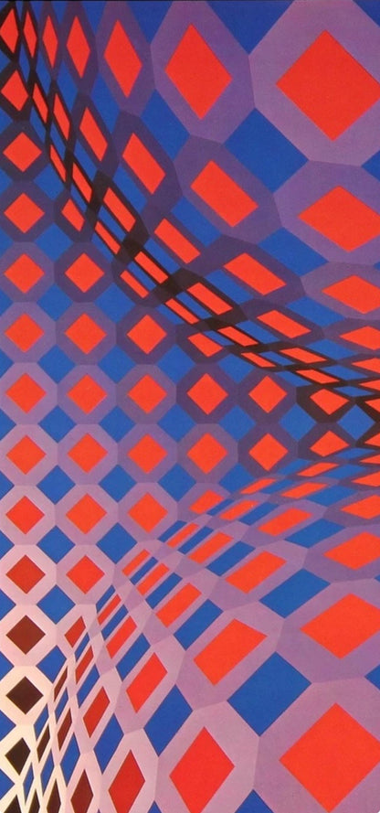 Victor Vasarely, Composition, Octogone, Hliogravure