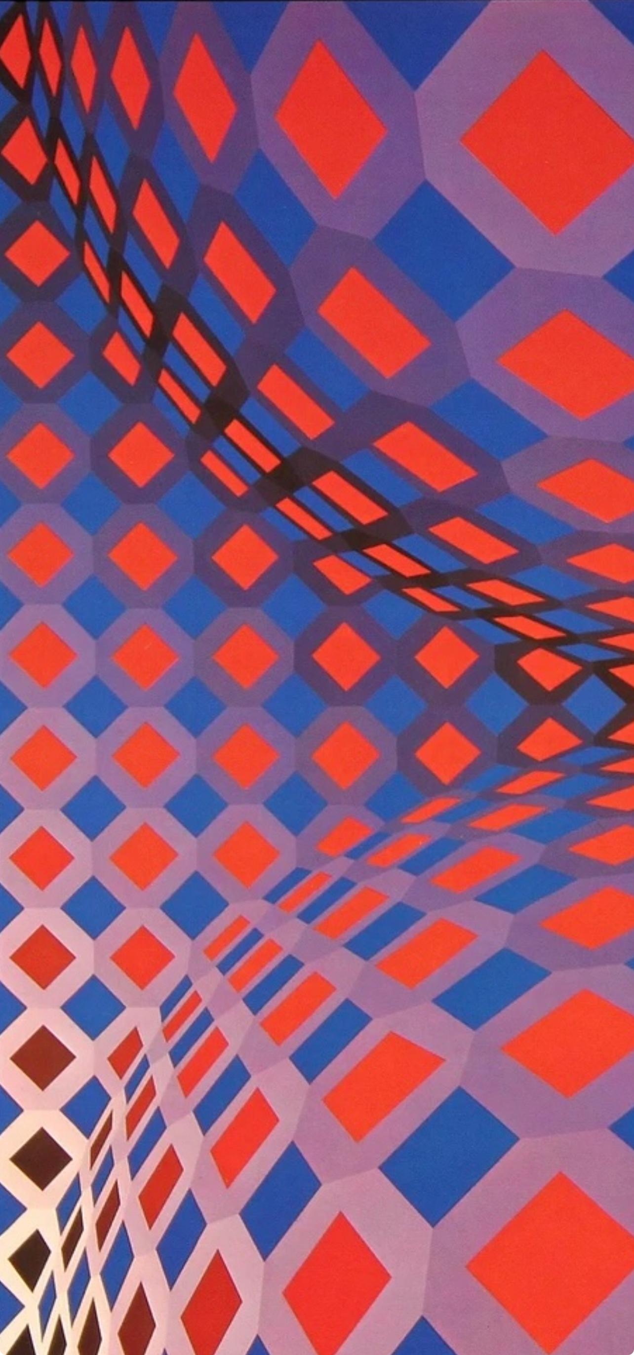 Victor Vasarely, Composition, Octogone, Hliogravure