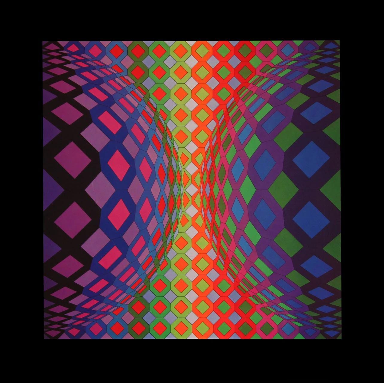 Victor Vasarely, Composition, Octogone, Hliogravure