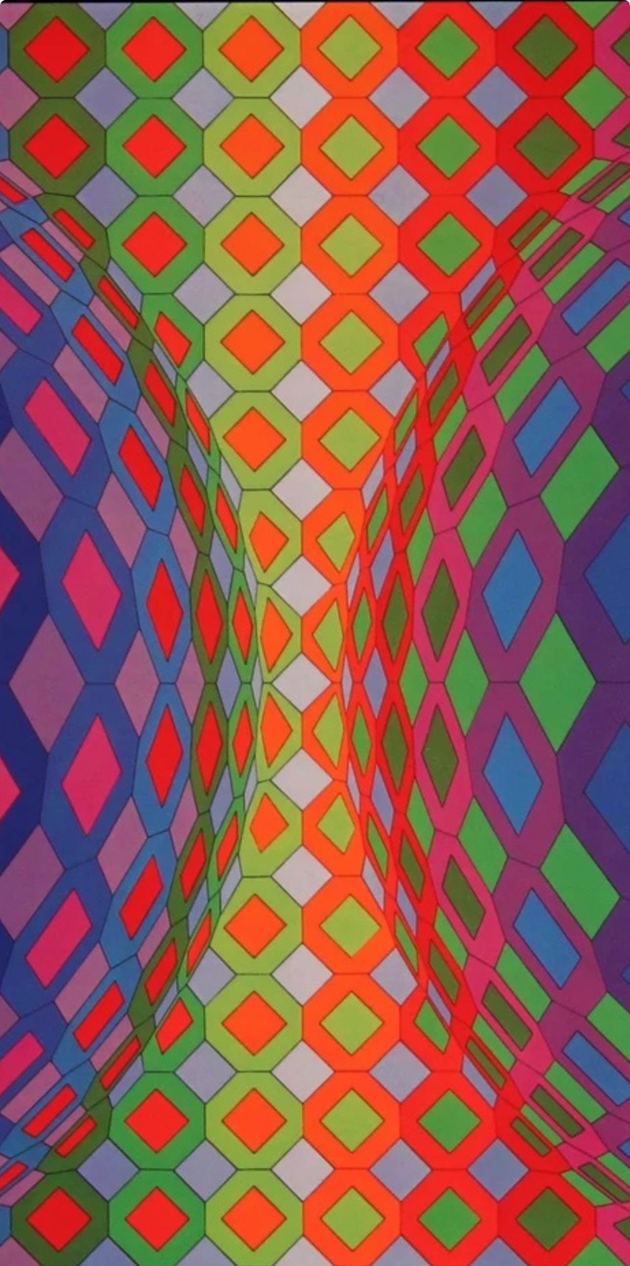 Victor Vasarely, Composition, Octogone, Hliogravure
