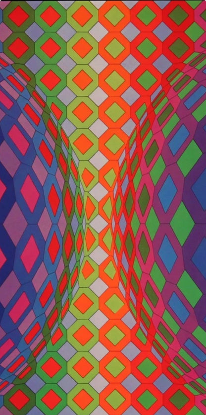 Victor Vasarely, Composition, Octogone, Hliogravure