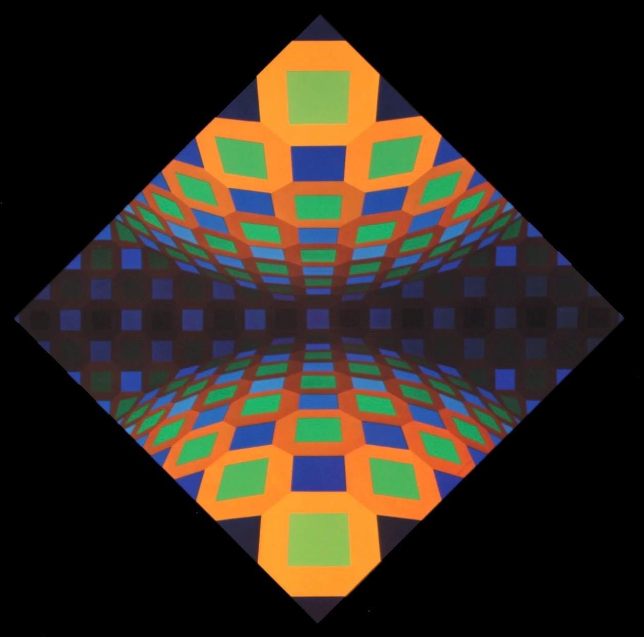 Victor Vasarely, Composition, Octogone, Hliogravure
