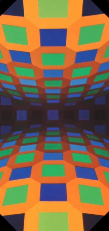 Victor Vasarely, Composition, Octogone, Hliogravure