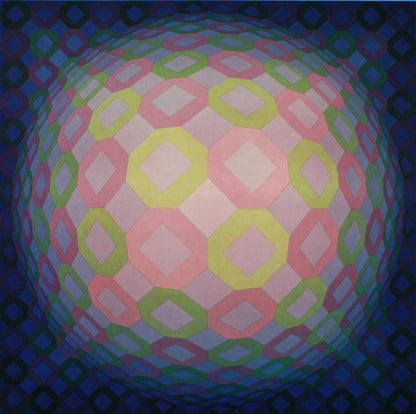 Victor Vasarely, Composition, Octogone, Hliogravure