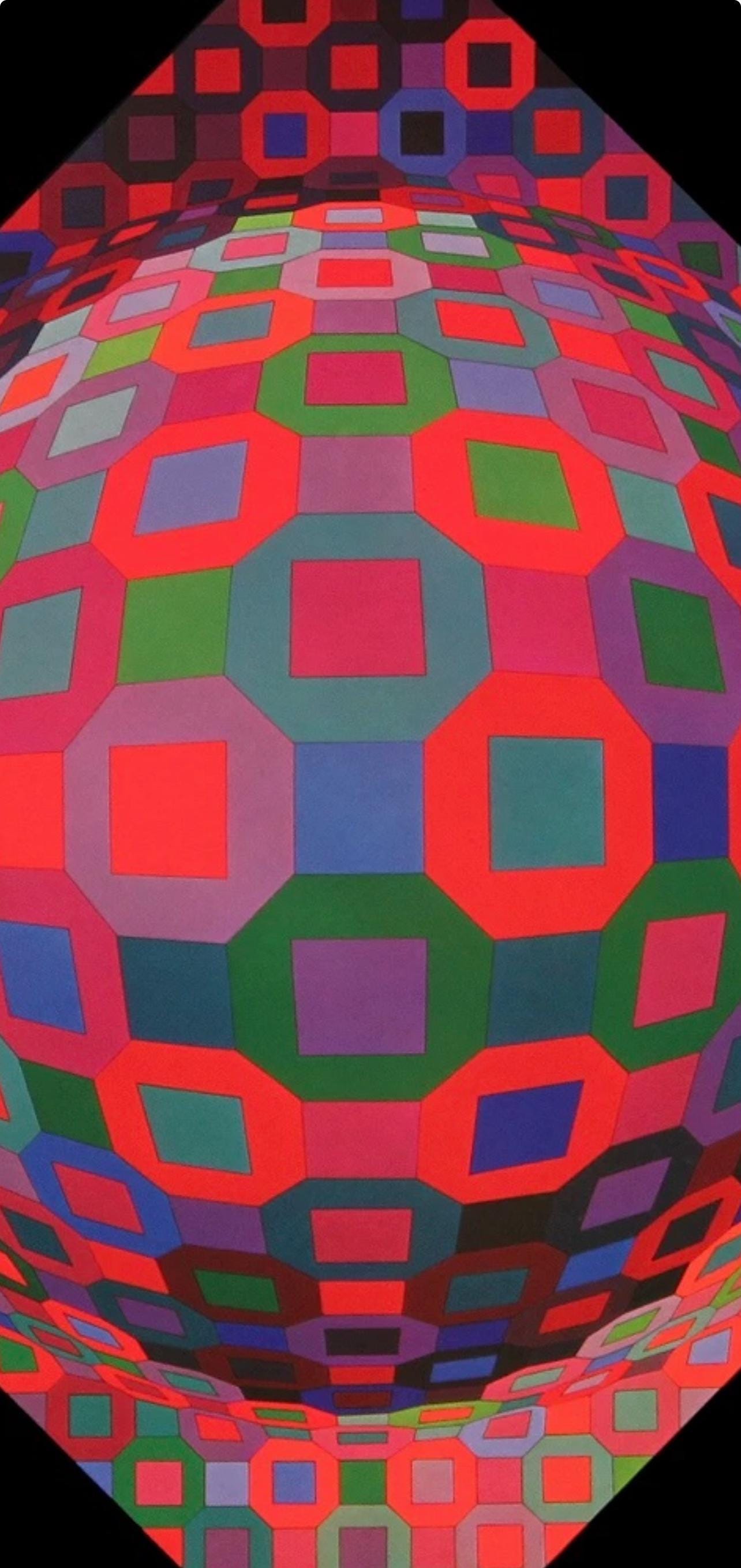 Victor Vasarely, Composition, Octogone, Hliogravure