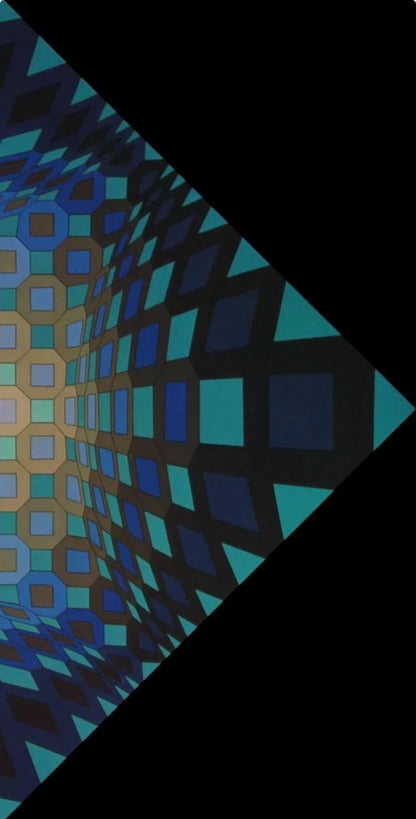 Victor Vasarely, Composition, Octogone, Hliogravure