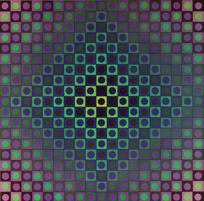 Victor Vasarely, Composition, Folklore Plantaire, Hliogravure