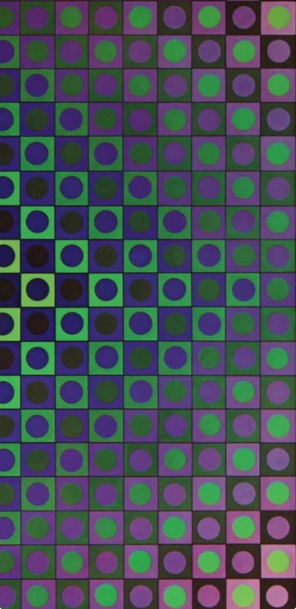 Victor Vasarely, Composition, Folklore Plantaire, Hliogravure