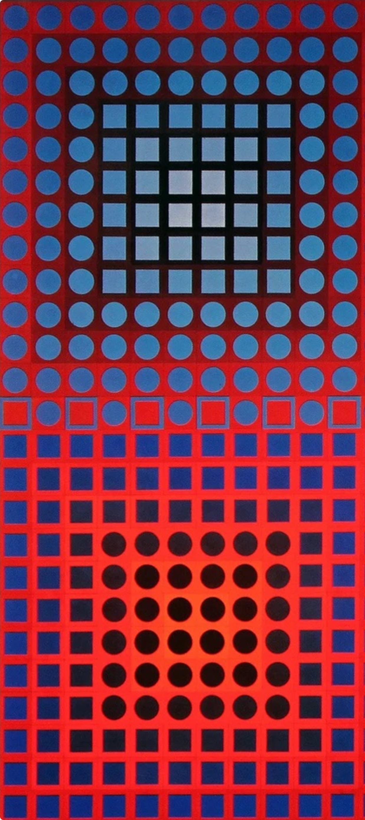Victor Vasarely, Composition, Folklore Plantaire, Hliogravure