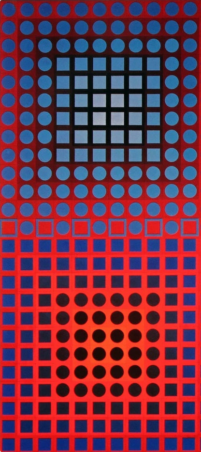 Victor Vasarely, Composition, Folklore Plantaire, Hliogravure