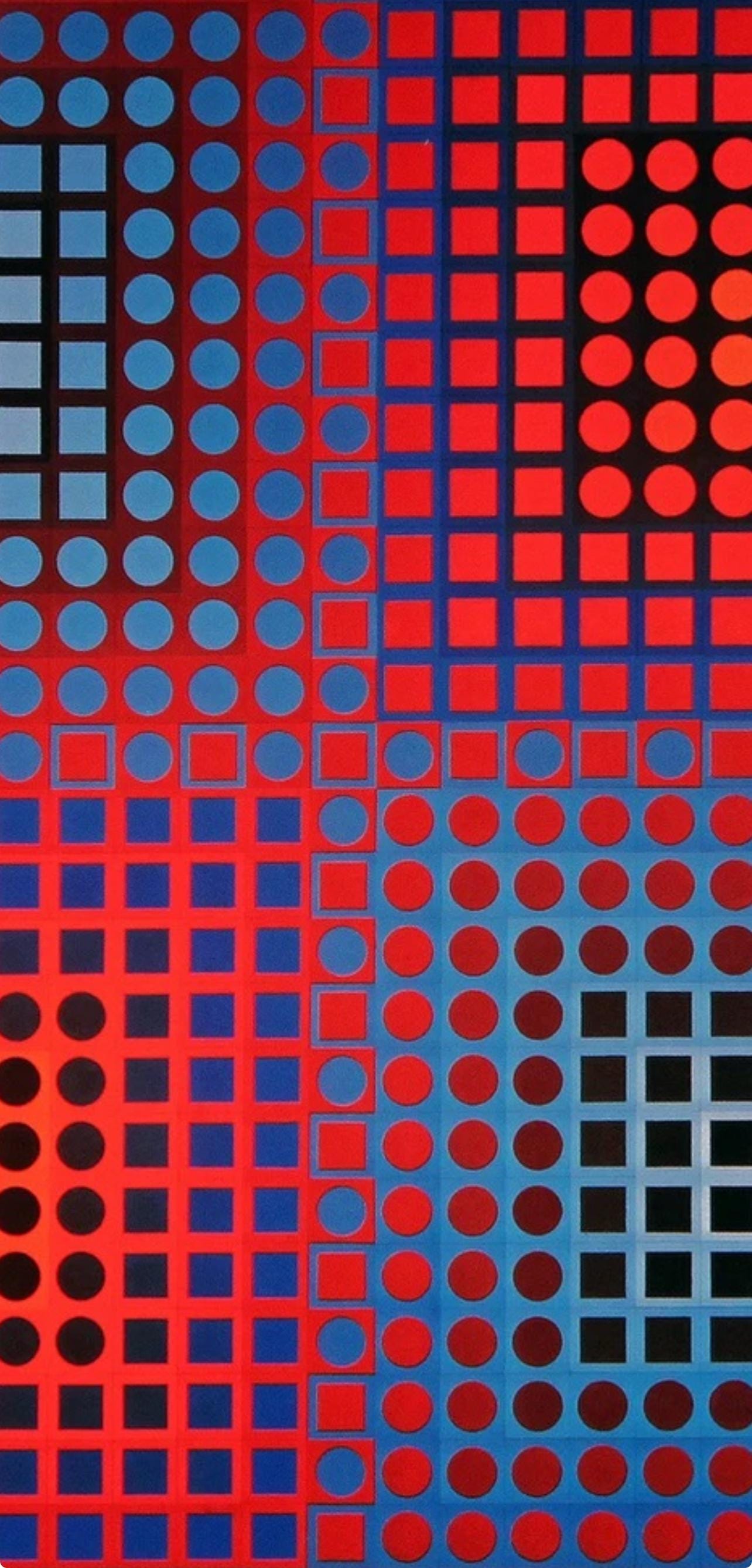 Victor Vasarely, Composition, Folklore Plantaire, Hliogravure