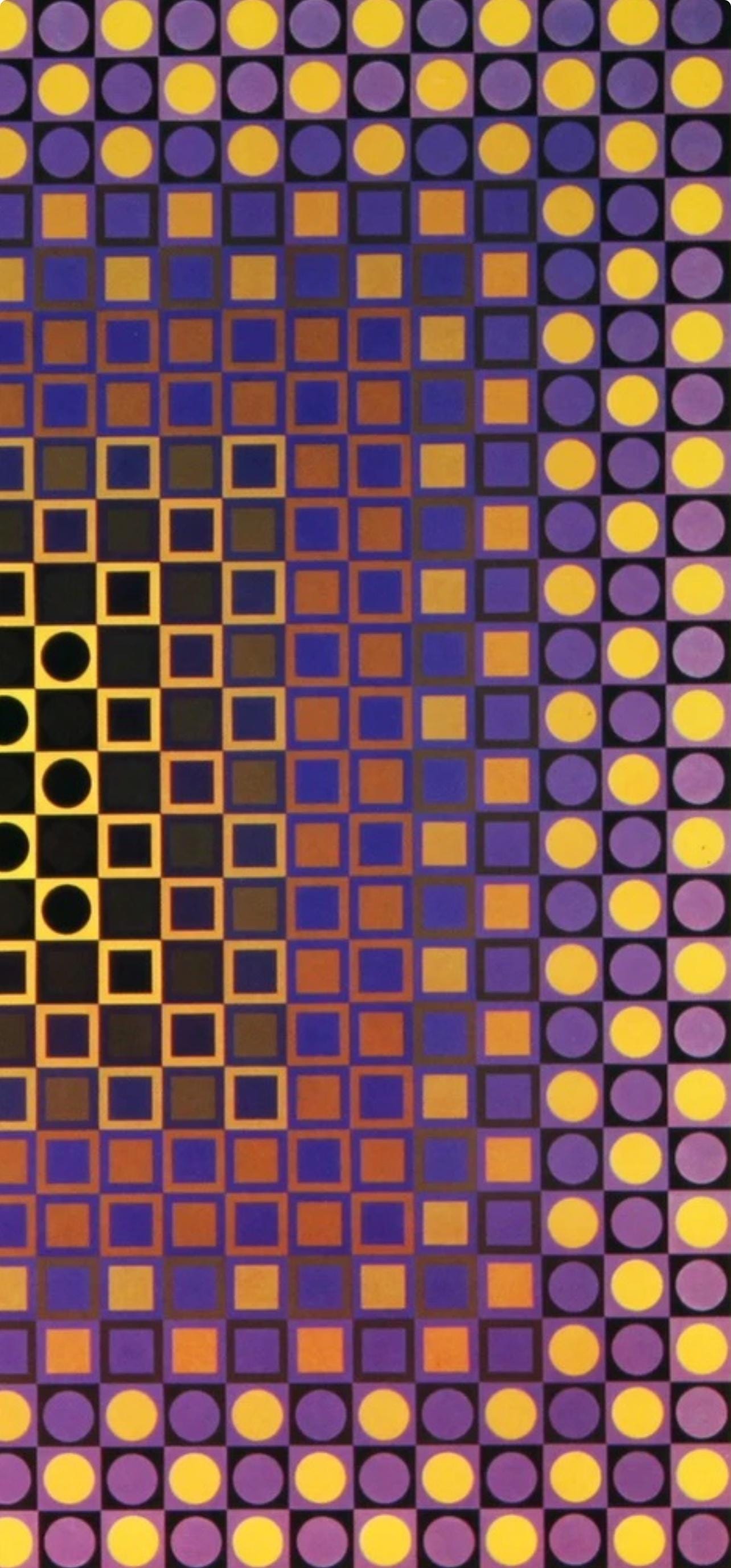 Victor Vasarely, Composition, Folklore Plantaire, Hliogravure