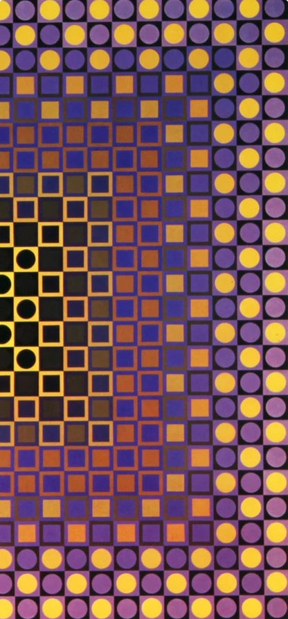 Victor Vasarely, Composition, Folklore Plantaire, Hliogravure