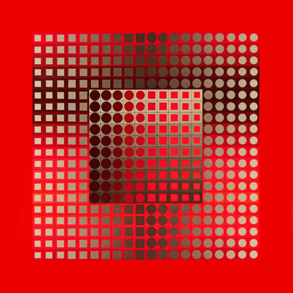 Victor Vasarely, Composition, Folklore Plantaire, Hliogravure