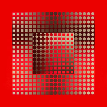 Victor Vasarely, Composition, Folklore Plantaire, Hliogravure