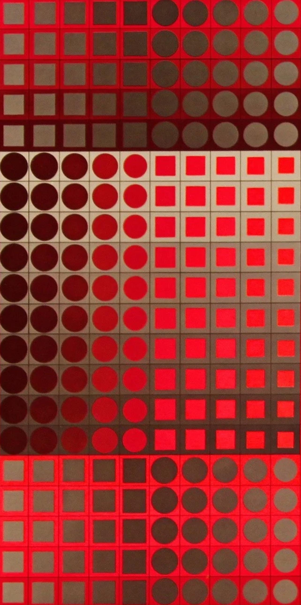 Victor Vasarely, Composition, Folklore Plantaire, Hliogravure