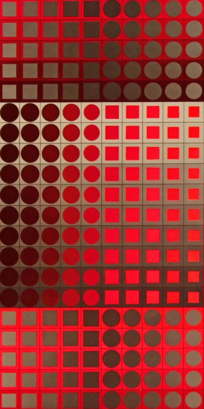 Victor Vasarely, Composition, Folklore Plantaire, Hliogravure