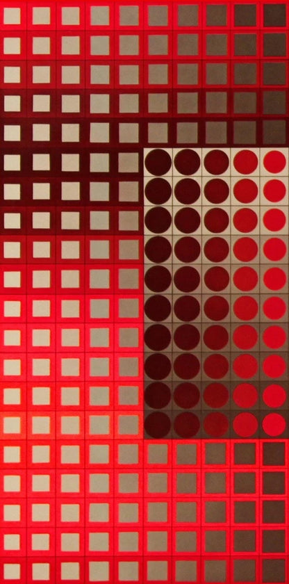 Victor Vasarely, Composition, Folklore Plantaire, Hliogravure