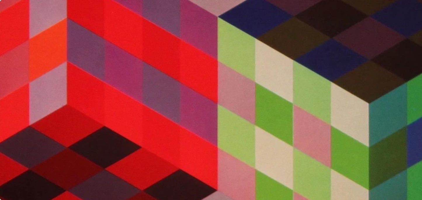 Victor Vasarely, Composition, Hommage Hexagone, Hliogravure