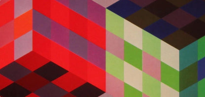 Victor Vasarely, Composition, Hommage Hexagone, Hliogravure