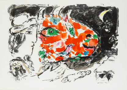 Marc Chagall, Composition (Cramer 91; Mourlot 651), Derrire Le Miroir, Lithograph